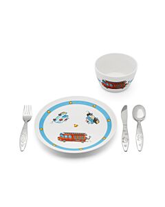 Dinner set Emergency vehicles 5-pcs