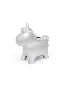 Money box Unicorn silver colour