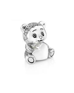 Money box Bear with heart silver colour