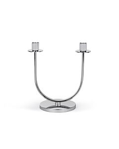 Candle holder Elana 2 branches silver colour