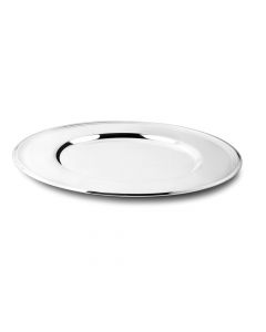 Charger plate Lines 33cm silver colour