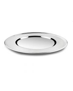 Charger plate Pearl 33cm silver colour