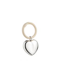 Rattle Heart on ring 10x5,5x1cm sp B90