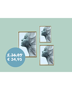 Set of 3 photo frames Sweet Memory gold coloured - 10x15cm / 13x18cm / 15x30cm