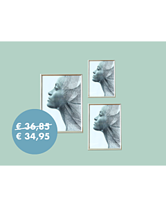 Set of 3 photo frames Sweet Memory silver plated lacquered - 10x15cm / 13x18cm / 15x20cm