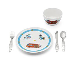 Dinner set Emergency vehicles 5-pcs