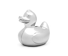 Money box Duck silver colour 12x9x10.7 cm