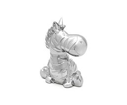 Money box Zebra silver colour