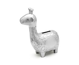 Money box Giraffe silver colour