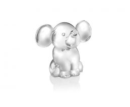 Money box Sitting Elephant silver colour