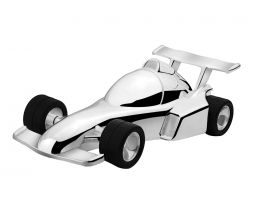 Money box Racing Car 15.4x7.2x4.8cm silver colour