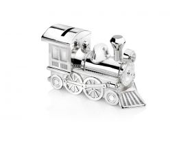 Money box Locomotive 5,4x14,7x8,5cm silver colour