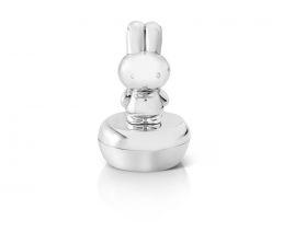 Tooth/haircurl box Miffy 6x4 silver colour