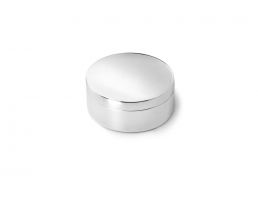 Box plain round 42mm silver colour