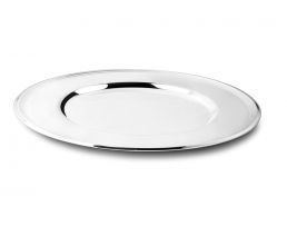 Charger plate Lines 33cm silver colour
