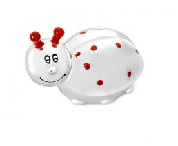 Tooth/haircurl box Lady Bird silver colour