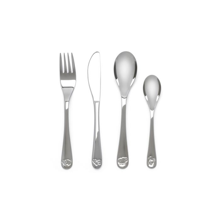 Stainless Steel Silver 21.5 x 15.5 x 2.5 cm Zilverstad Childrens Cutlery 4-pcs Miffy Plays 